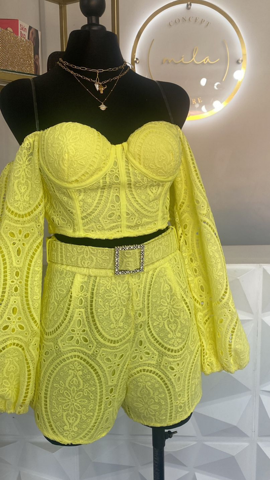 Conjunto Agnes amarillo